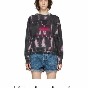 Isabel Marant Black and Pink Logo Sweatshirt